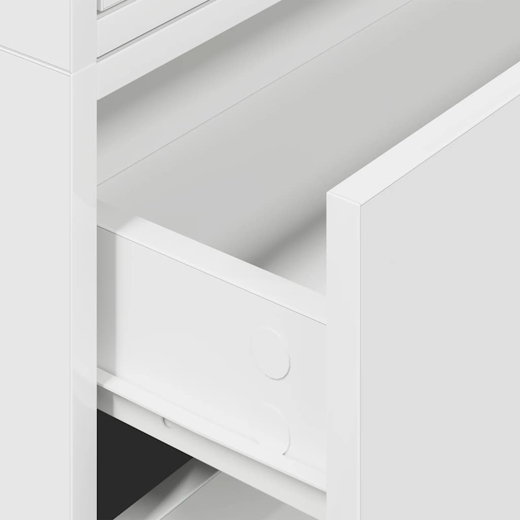 Skap Med 2 Skuffer 2 Stk Hvit 60X31X40 Cm Konstruert Tre