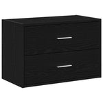 Skap Med 2 Skuffer Sort Eik 60X31X40 Cm Konstruert Tre