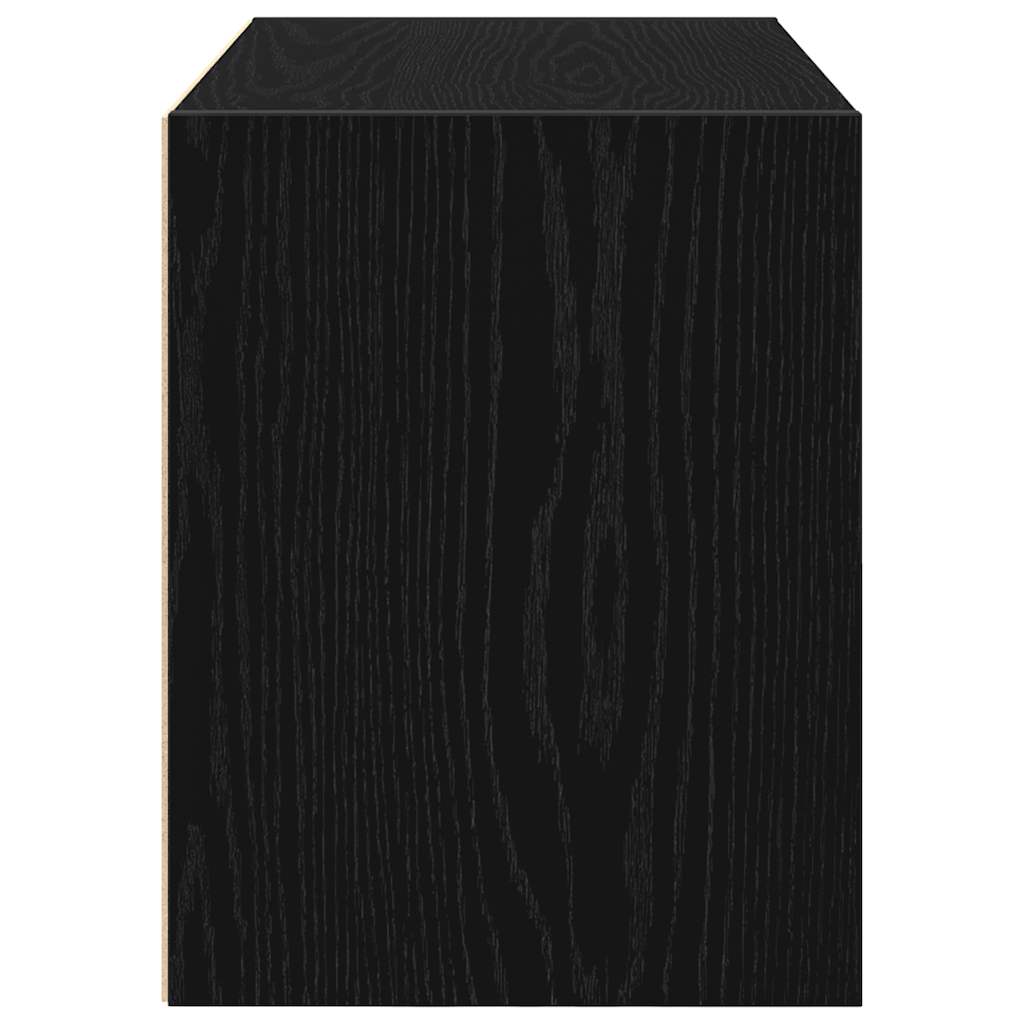 Skap Med 2 Skuffer Sort Eik 60X31X40 Cm Konstruert Tre