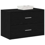 Skap Med 2 Skuffer Sort Eik 60X31X40 Cm Konstruert Tre