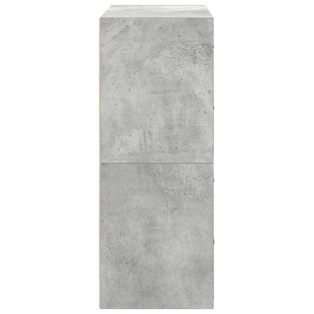 Skap Med 2 Skuffer 2 Stk Betonggrå 60X31X40 Cm Konstruert Tre