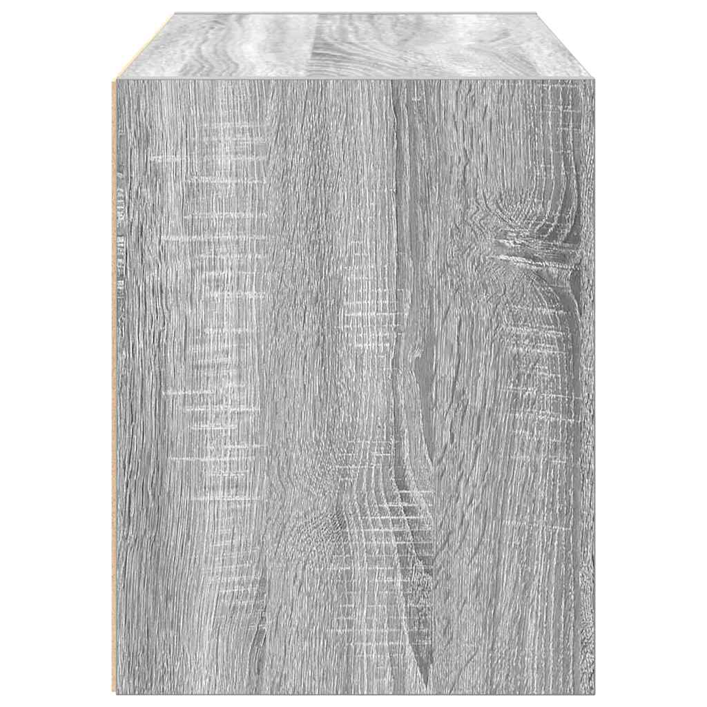 Skap Med 2 Skuffer Grå Eik 60X31X40 Cm Konstruert Tre