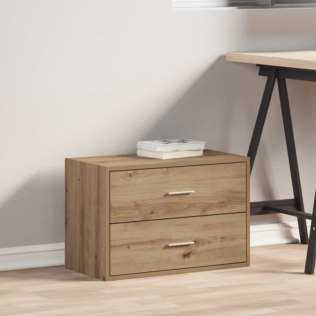 Skap Med 2 Skuffer Artisan Eik 60X31X40 Cm Konstruert Tre