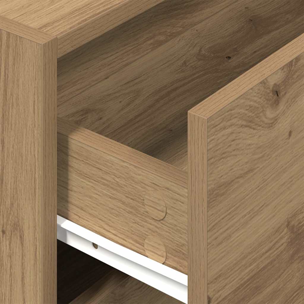 Skap Med 2 Skuffer Artisan Eik 60X31X40 Cm Konstruert Tre