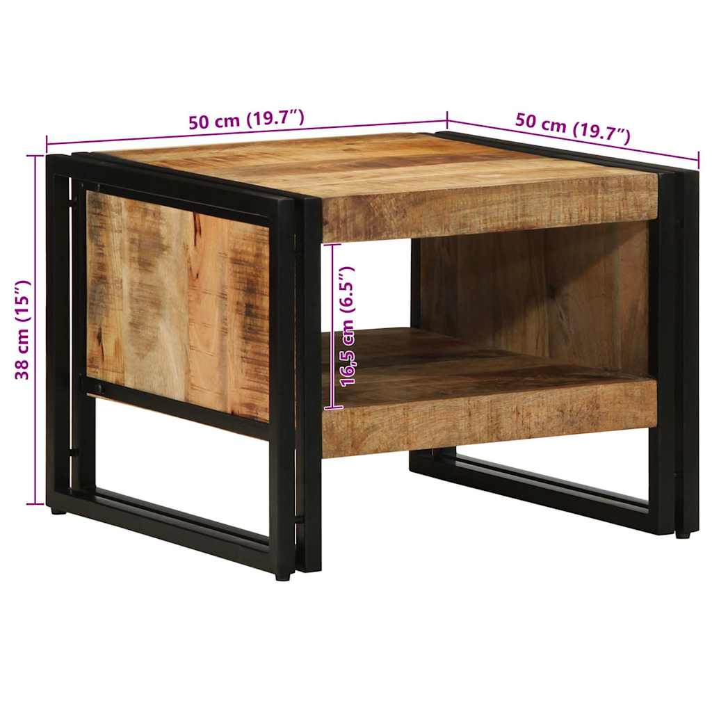 Salongbord 50X50X38 Cm Grovt Heltre Mangotre