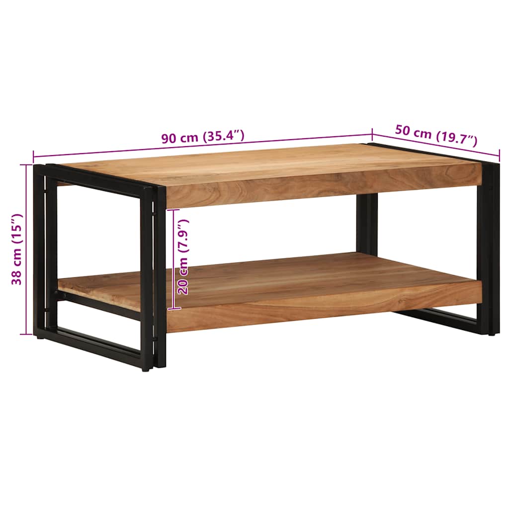 Salongbord 90X50X38 Cm Heltre Akasie