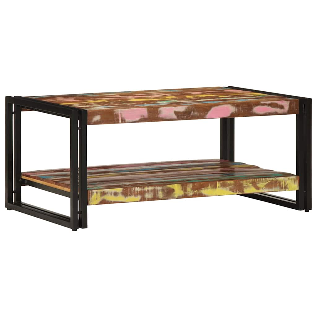 Salongbord Flerfarget 90X50X38 Cm Gjenvunnet Heltre