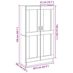 Høybord Håndverkseik 82,5X30,5X150 Cm Konstruert Tre