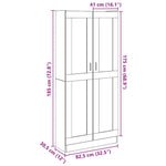 Highboard Artisan Eik 82,5X30,5X185 Cm Konstruert Tre