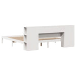 Seng Med Bokhylle Uten Madrass Hvit 180X200 Cm Heltre Furu