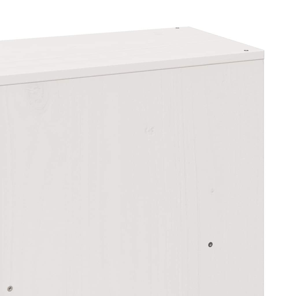 Seng Med Bokhylle Uten Madrass Hvit 180X200 Cm Heltre Furu