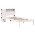 Seng Med Bokhylle Uten Madrass Hvit 100X200 Cm Heltre Furu