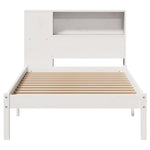 Seng Med Bokhylle Uten Madrass Hvit 100X200 Cm Heltre Furu