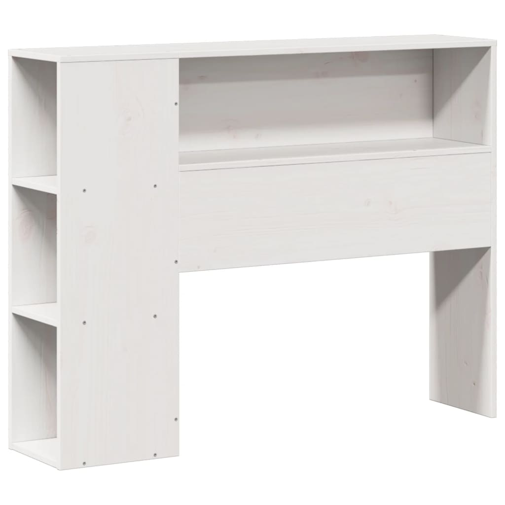 Seng Med Bokhylle Uten Madrass Hvit 100X200 Cm Heltre Furu