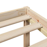 Seng Med Bokhylle Uten Madrass 120X200 Cm Heltre Furu