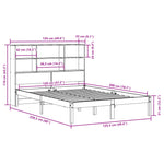 Seng Med Bokhylle Uten Madrass Voksbrun 120X200 Cm Heltre Furu