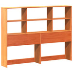 Seng Med Bokhylle Uten Madrass Voksbrun 150X200 Cm Heltre Furu