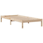 Seng Med Bokhylle Uten Madrass 90X200 Cm Heltre Furu