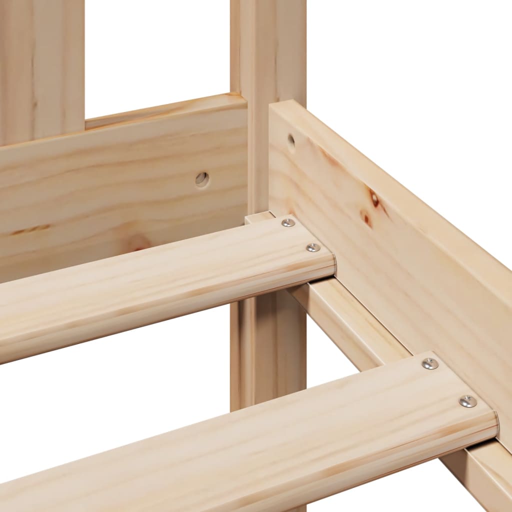 Seng Med Bokhylle Uten Madrass 120X200 Cm Heltre Furu