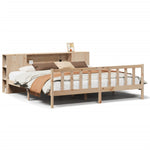 Seng Med Bokhylle Uten Madrass 180X200 Cm Heltre Furu