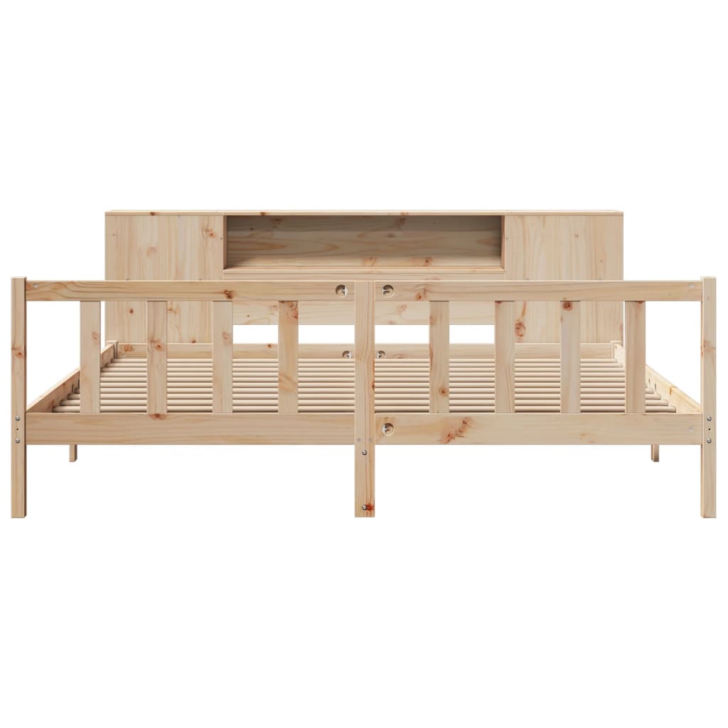 Seng Med Bokhylle Uten Madrass 180X200 Cm Heltre Furu