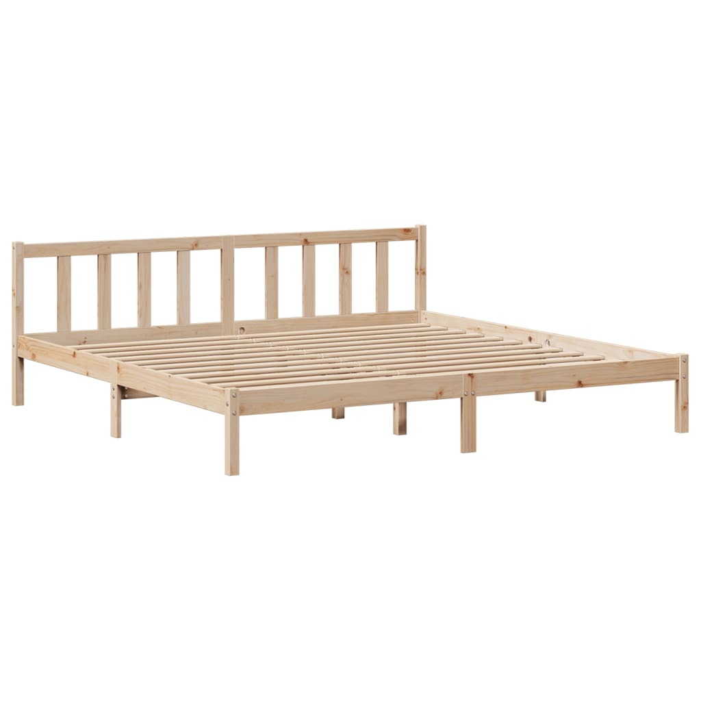 Seng Med Bokhylle Uten Madrass 180X200 Cm Heltre Furu