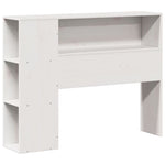 Seng Med Bokhylle Uten Madrass Hvit 75X190 Cm Heltre Furu