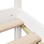 Seng Med Bokhylle Uten Madrass Hvit 75X190 Cm Heltre Furu