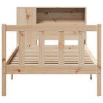 Seng Med Bokhylle Uten Madrass 90X200 Cm Heltre Furu