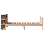 Seng Med Bokhylle Uten Madrass 90X200 Cm Heltre Furu