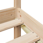 Seng Med Bokhylle Uten Madrass 90X200 Cm Heltre Furu