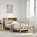Seng Med Bokhylle Uten Madrass 90X200 Cm Heltre Furu
