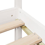 Seng Med Bokhylle Uten Madrass Hvit 120X200 Cm Heltre Furu