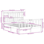 Seng Med Bokhylle Uten Madrass Hvit 140X200 Cm Heltre Furu