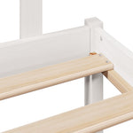 Seng Med Bokhylle Uten Madrass Hvit 140X190 Cm Heltre Furu