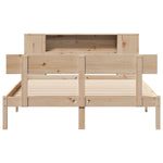 Seng Med Bokhylle Uten Madrass 120X200 Cm Heltre Furu