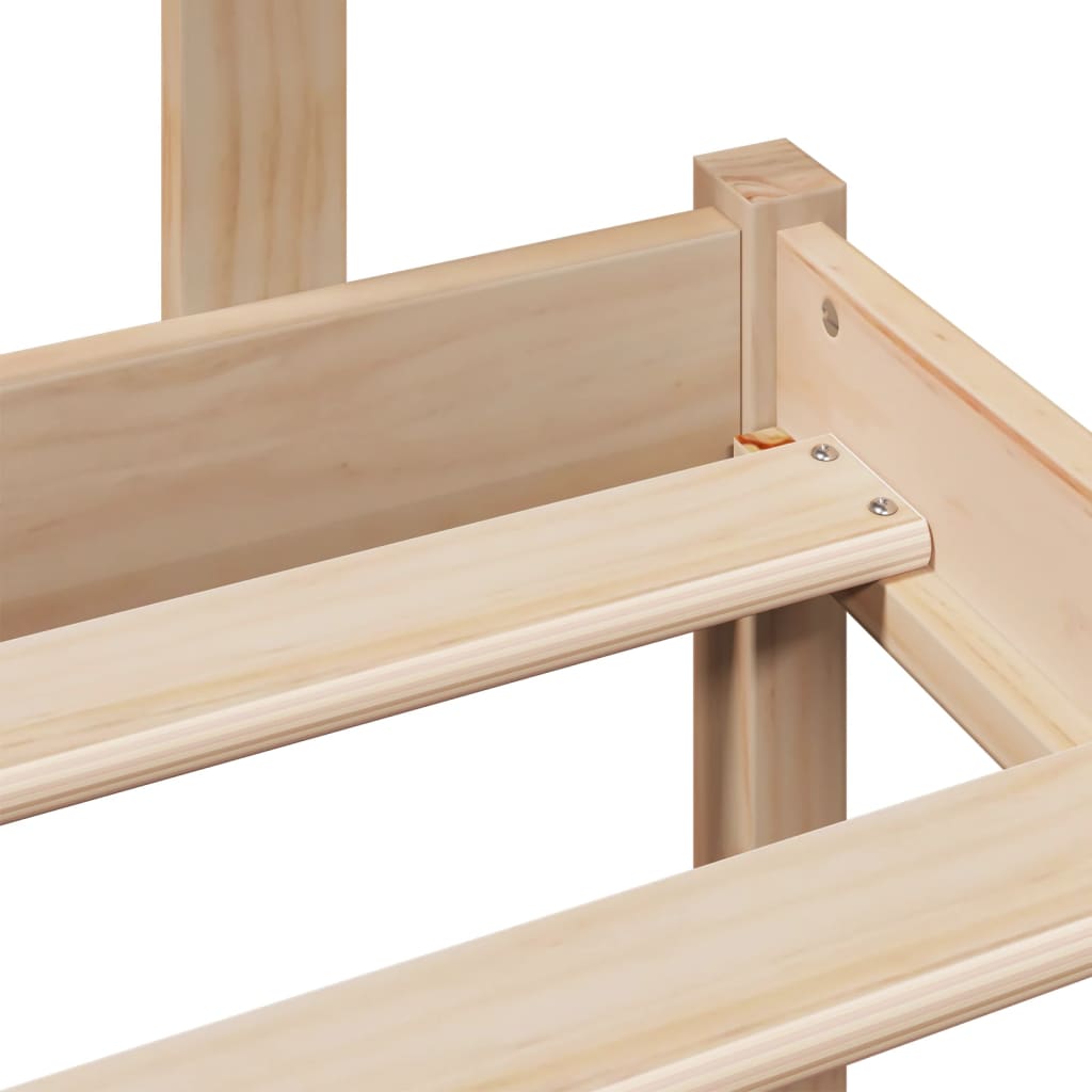 Seng Med Bokhylle Uten Madrass 120X200 Cm Heltre Furu