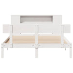 Seng Med Bokhylle Uten Madrass Hvit 120X200 Cm Heltre Furu
