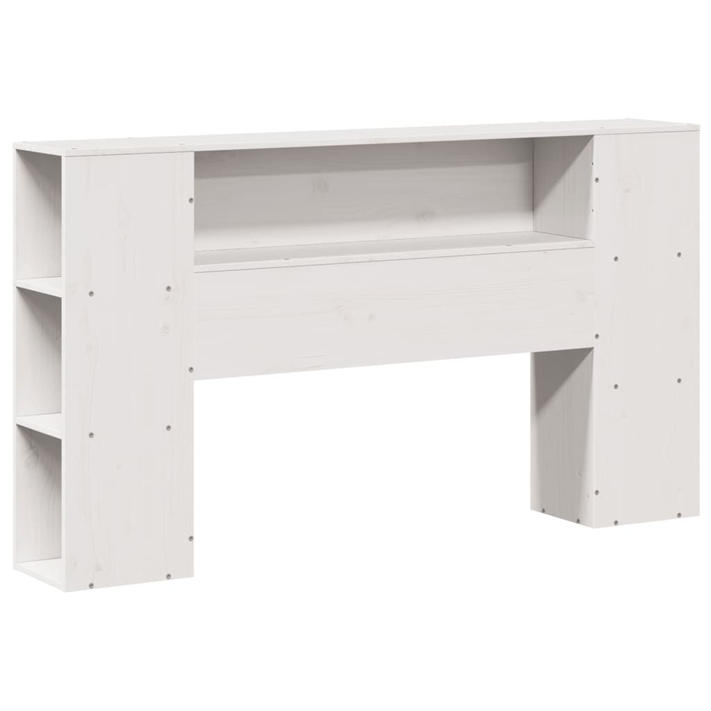Seng Med Bokhylle Uten Madrass Hvit 150X200 Cm Heltre Furu