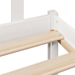 Seng Med Bokhylle Uten Madrass Hvit 150X200 Cm Heltre Furu