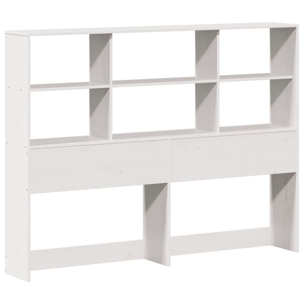 Seng Med Bokhylle Uten Madrass Hvit 160X200 Cm Heltre Furu