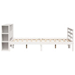 Seng Med Bokhylle Uten Madrass Hvit 120X190 Cm Heltre Furu