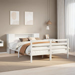 Seng Med Bokhylle Uten Madrass Hvit 120X190 Cm Heltre Furu