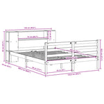 Seng Med Bokhylle Uten Madrass Hvit 120X200 Cm Heltre Furu