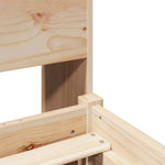 Seng Med Bokhylle Uten Madrass 120X200 Cm Heltre Furu