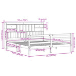 Seng Med Bokhylle Uten Madrass Hvit 180X200 Cm Heltre Furu