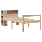 Seng Med Bokhylle Uten Madrass 100X200 Cm Heltre Furu