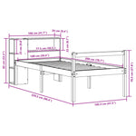 Seng Med Bokhylle Uten Madrass 100X200 Cm Heltre Furu