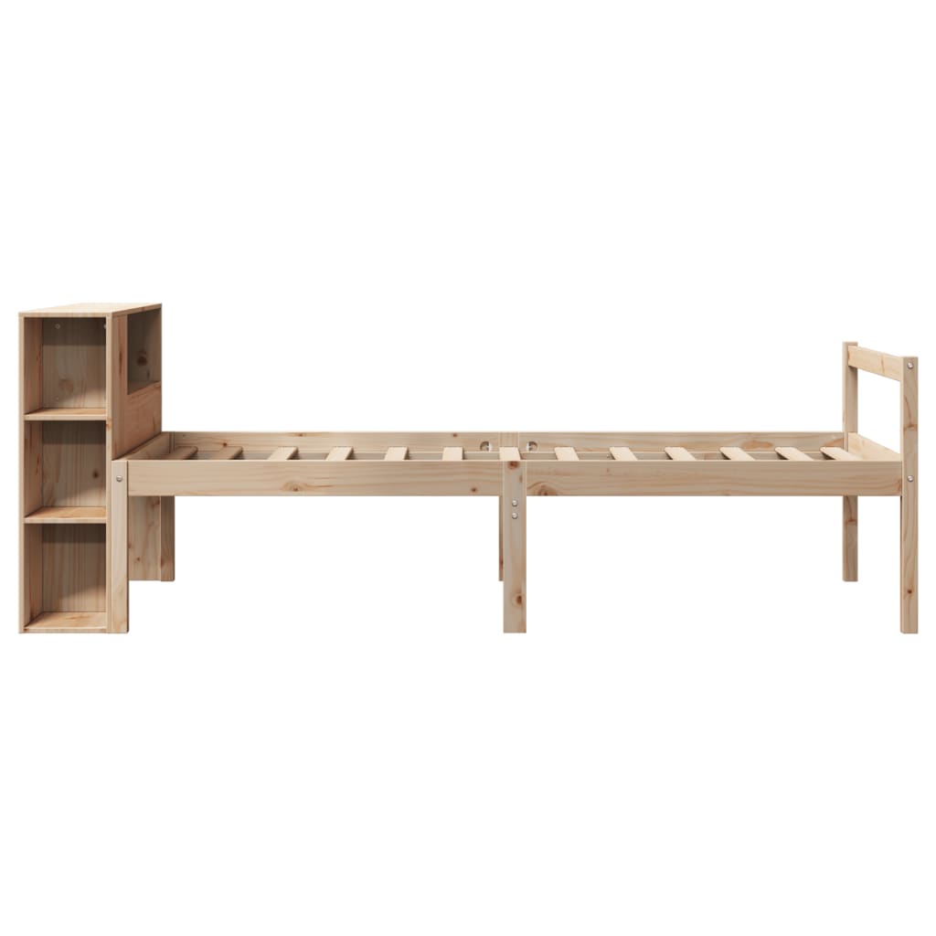 Seng Med Bokhylle Uten Madrass 100X200 Cm Heltre Furu