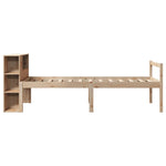 Seng Med Bokhylle Uten Madrass 100X200 Cm Heltre Furu